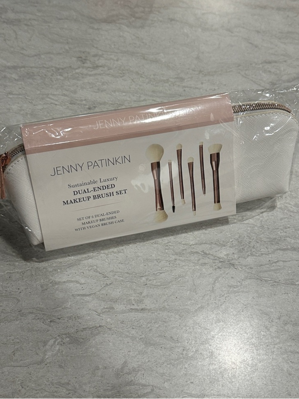 Jenny Patinkin Dual-Ended Makeup Brush Set with White Case